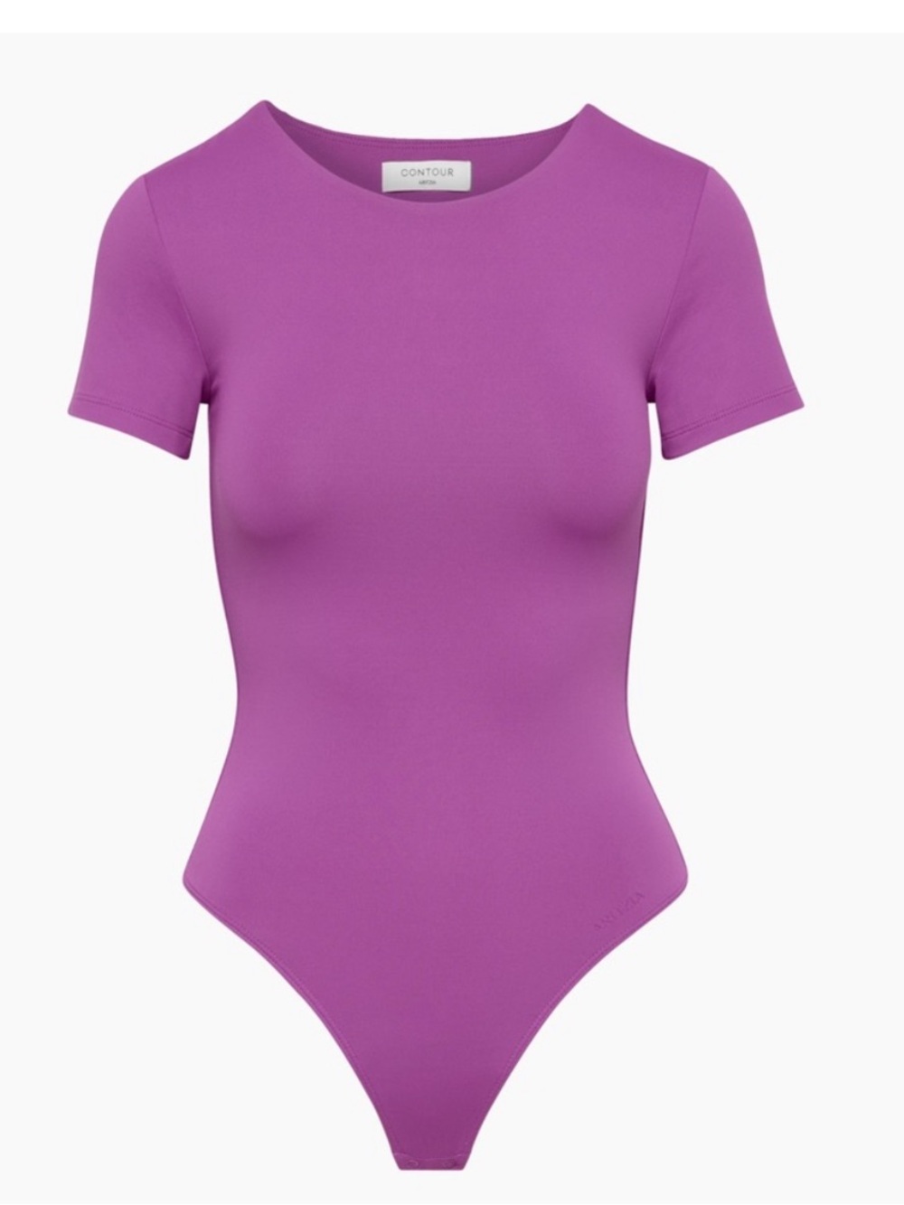 Babaton Aritzia Contour Crew Short Sleeve Bodysuit - Bright Purple / Ube
